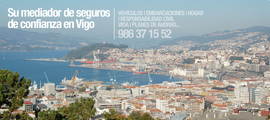 Vista de Vigo desde el Parque del Castro. Seguros Peña Vigo